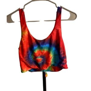 LIZAFUL tie dye swim top size 8